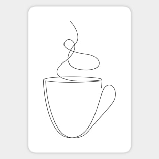 coffee or tea cup - line art Sticker